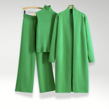 Elegant 3-Delt Blazer Sæt med Vest og Bukser – Moderne Power Look