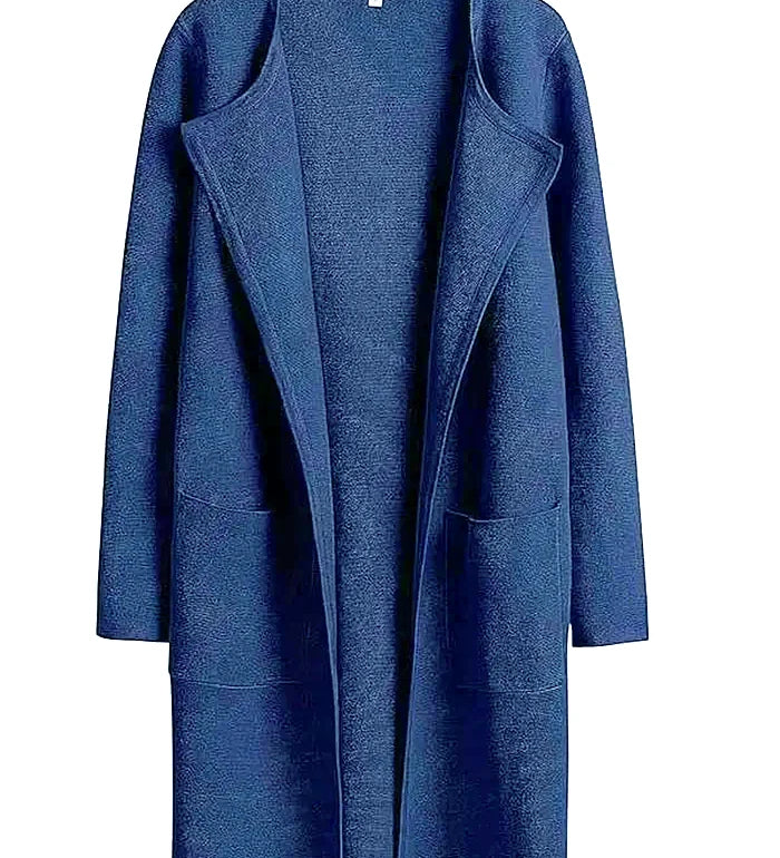 Lang Åben Cardigan med Elegant Pasform