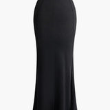 To-delt Sæt med Corsettop og Lang Nederdel – Elegant Silhuet