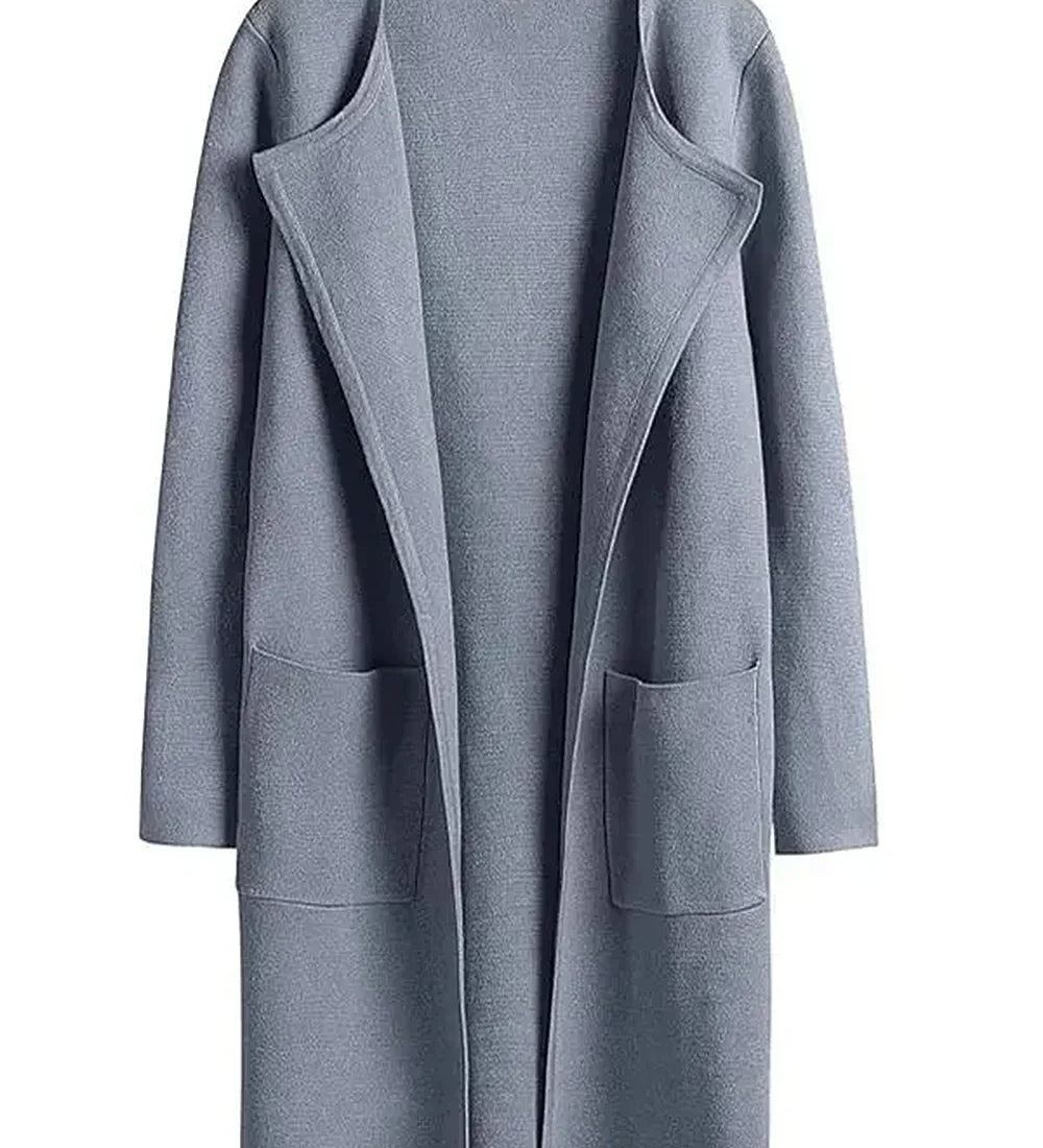 Lang Åben Cardigan med Elegant Pasform