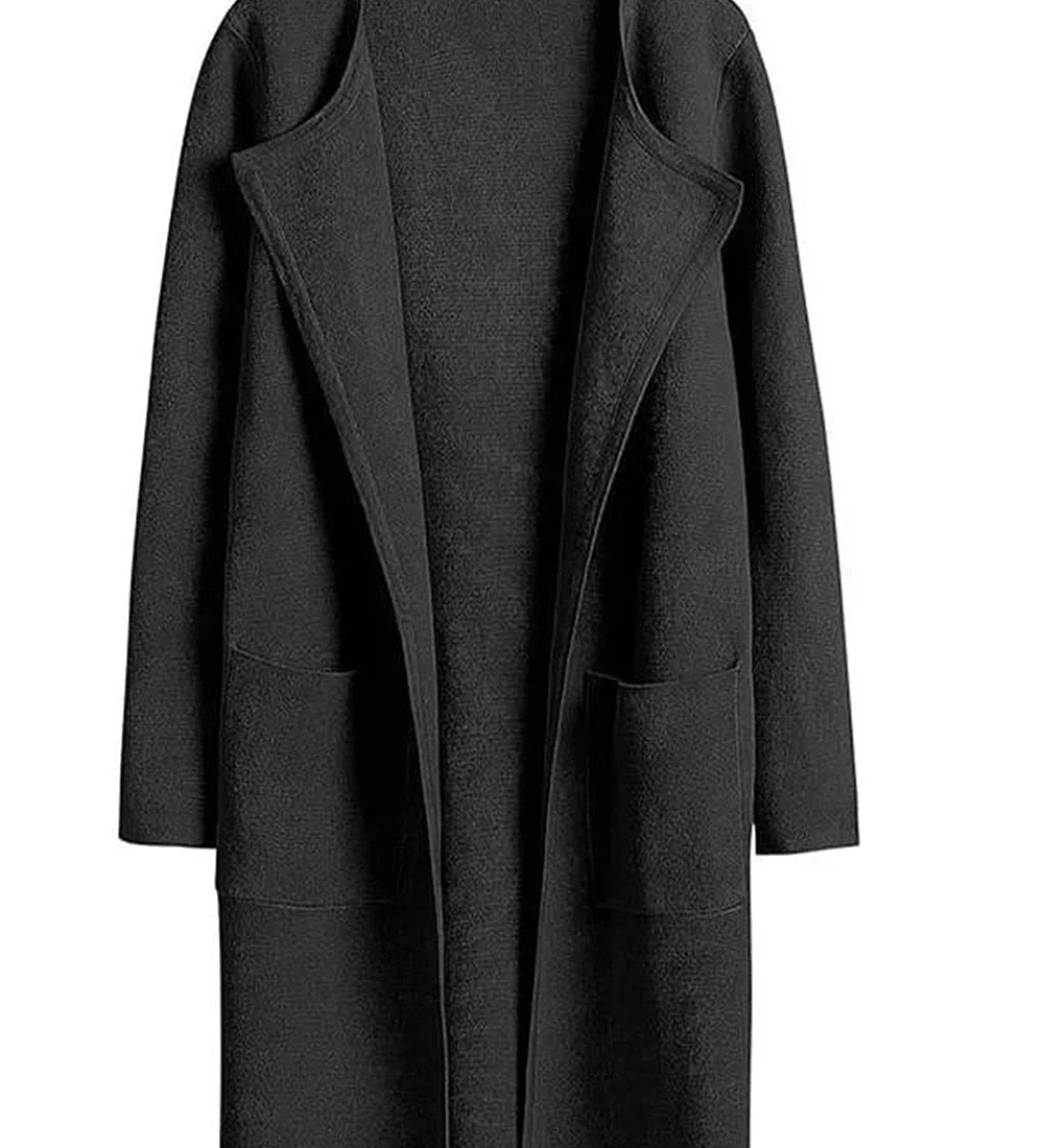 Lang Åben Cardigan med Elegant Pasform