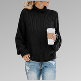 Strikket Rullekrave Sweater med Afslappet Pasform