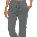 Capri Bukser med Knapdetaljer og Elastisk Talje – Komfortabel Sommerstil