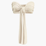 To-delt Sæt med Bandeau Top og Vide Bukser – Sommerlook