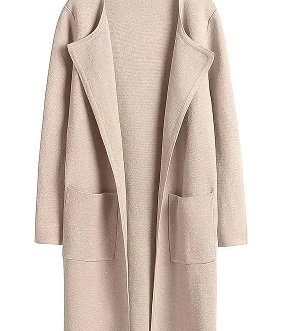 Lang Åben Cardigan med Elegant Pasform