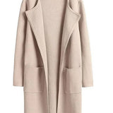Lang Åben Cardigan med Elegant Pasform