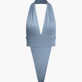 To-delt Halterneck Sæt med Knyttet Mini Nederdel – Night Luxe Look