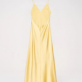 Satin Slip Maxi Kjole med Spaghettistropper
