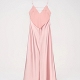 Satin Slip Maxi Kjole med Spaghettistropper