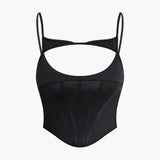 To-delt Sæt med Corsettop og Lang Nederdel – Elegant Silhuet