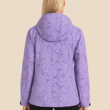 Vandtæt softshell damejakke med hætte og varm fleeceforing