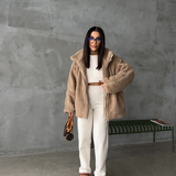 Teddy fleece jakke – varm, blød og stilfuld