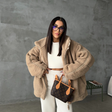 Teddy fleece jakke – varm, blød og stilfuld