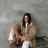 Teddy fleece jakke – varm, blød og stilfuld