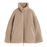 Teddy fleece jakke – varm, blød og stilfuld