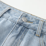 Lang Denim Nederdel med Slids – Klassisk lommers Design