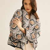 Quiltet Boho Jakke Dame | Mønsteret Bomber i Jordfarver