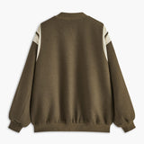 Oversized Varsity Bomberjakke Dame | Armygrøn Retrostil