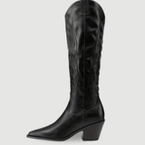 Betty – Moderne Sorte Cowboystøvler i Western-look