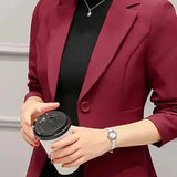 Figursyet Blazer med Klassisk Snit og Elegant Businesslook