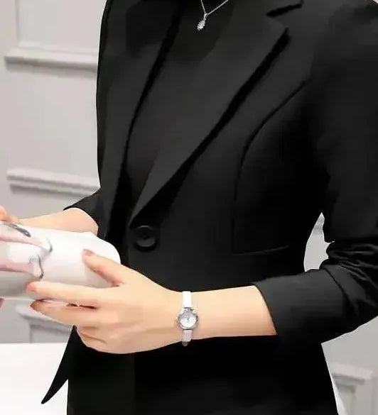 Figursyet Blazer med Klassisk Snit og Elegant Businesslook