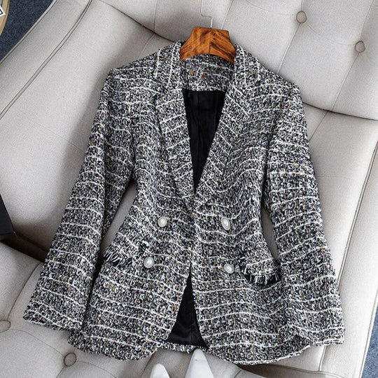 Elegant dame blazer i tweed design