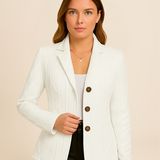 Elegant figursyet blazer til kvinder med klassisk knaplukning