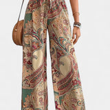 Paisley Bukser med Vide Ben – Let Komfort og Boheme Stil