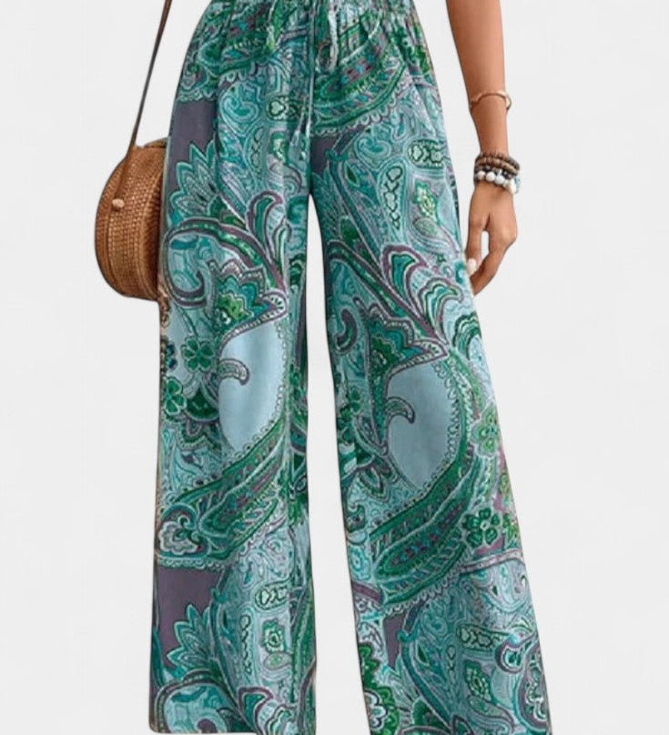 Paisley Bukser med Vide Ben – Let Komfort og Boheme Stil