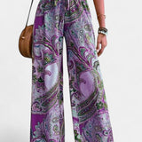 Paisley Bukser med Vide Ben – Let Komfort og Boheme Stil