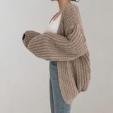 Chunky strik cardigan dame – løs og hyggelig pasform