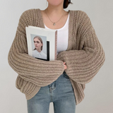 Chunky strik cardigan dame – løs og hyggelig pasform