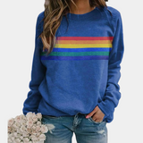 Regnbue Sweater med Afslappet Pasform