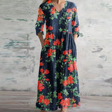 Boheme sommerkjole til kvinder med farverigt patchwork mønster