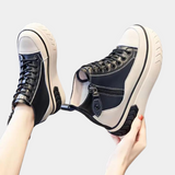 Høje Plateau Sneakers – Tofarvet Streetwear Stil til Kvinder