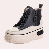 Høje Plateau Sneakers – Tofarvet Streetwear Stil til Kvinder
