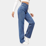 Vide Jeans med Høj Talje – Moderne Denim med Flatterende Pasform