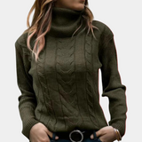 Kabelstrikket Rullekrave Sweater