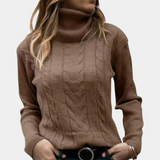 Kabelstrikket Rullekrave Sweater