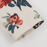 Vintage Blazer med Blomsterprint og V-udskæring