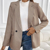 Ternet Blazer med Knaplukning – Elegant og Afslappet