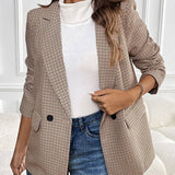 Ternet Blazer med Knaplukning – Elegant og Afslappet