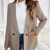 Ternet Blazer med Knaplukning – Elegant og Afslappet