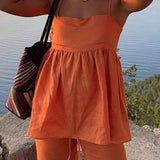 Sommer sæt med top og vide bukser – Elegant og afslappet look