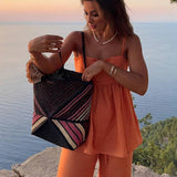 Sommer sæt med top og vide bukser – Elegant og afslappet look