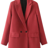 Oversized Blazer med Klassisk Snit og Moderne Bylook