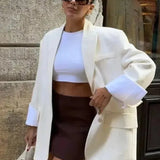 Oversized Blazer med Klassisk Snit og Moderne Bylook