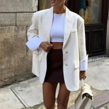 Oversized Blazer med Klassisk Snit og Moderne Bylook