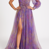 Elegant Asymmetrisk Maxikjole med Slids og Transparent Design