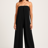 Strapless dame jumpsuit med brede ben